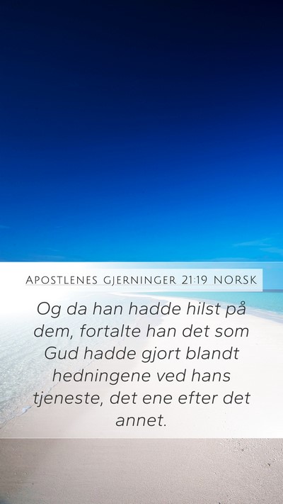 Apostlenes gjerninger 21:19 NORSK Bible Verse Image