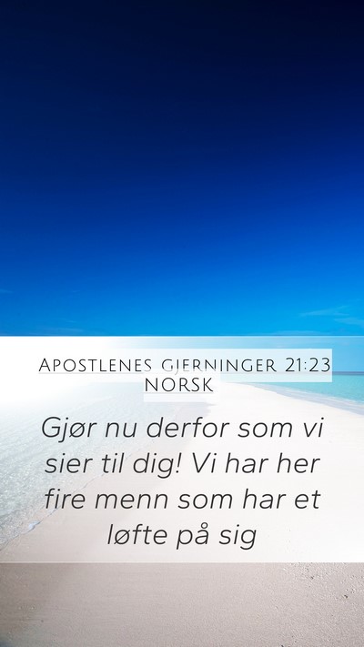 Apostlenes gjerninger 21:23 NORSK Bible Verse Image