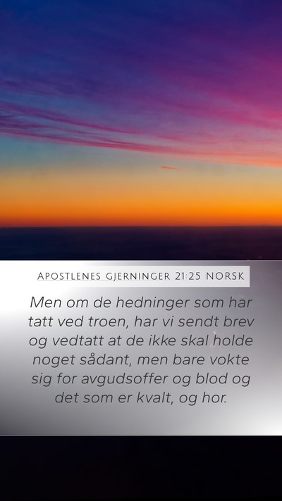 Apostlenes gjerninger 21:25 NORSK Bible Verse Image