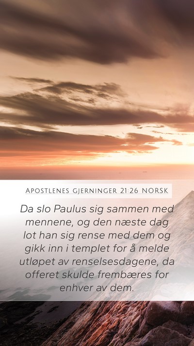 Apostlenes gjerninger 21:26 NORSK Bible Verse Image