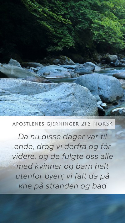 Apostlenes gjerninger 21:5 NORSK Bible Verse Image