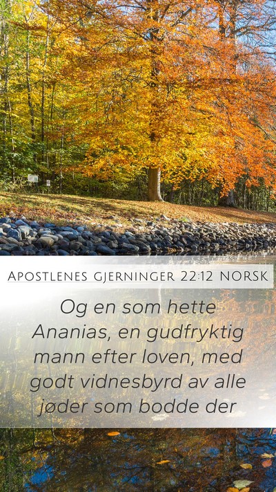 Apostlenes gjerninger 22:12 NORSK Bible Verse Image