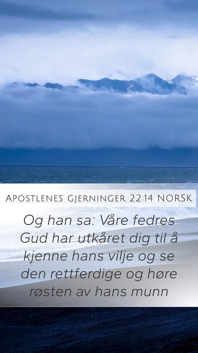 Apostlenes gjerninger 22:14 NORSK Bible Verse Image