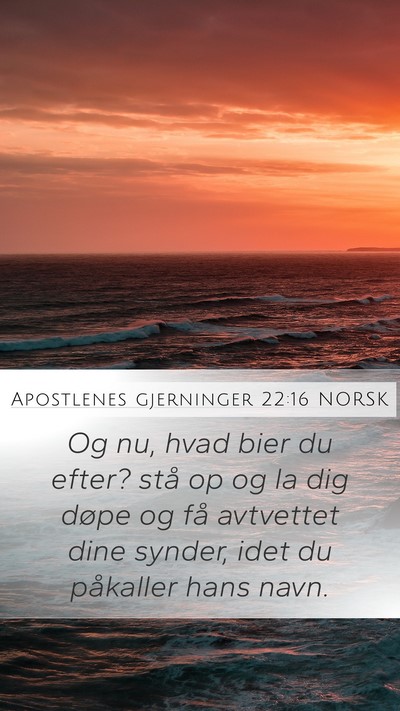 Apostlenes gjerninger 22:16 NORSK Bible Verse Image