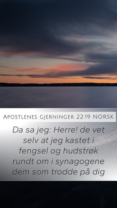 Apostlenes gjerninger 22:19 NORSK Bible Verse Image