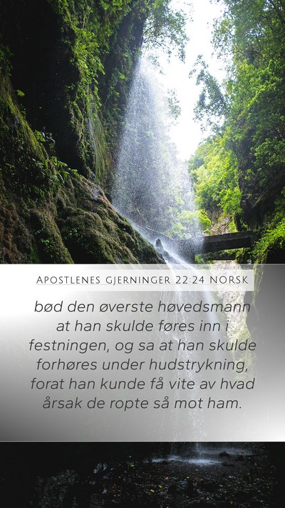 Apostlenes gjerninger 22:24 NORSK Bible Verse Image
