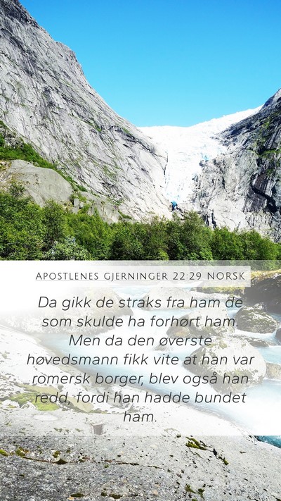 Apostlenes gjerninger 22:29 NORSK Bible Verse Image