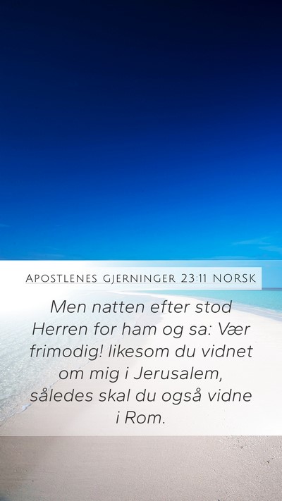 Apostlenes gjerninger 23:11 NORSK Bible Verse Image