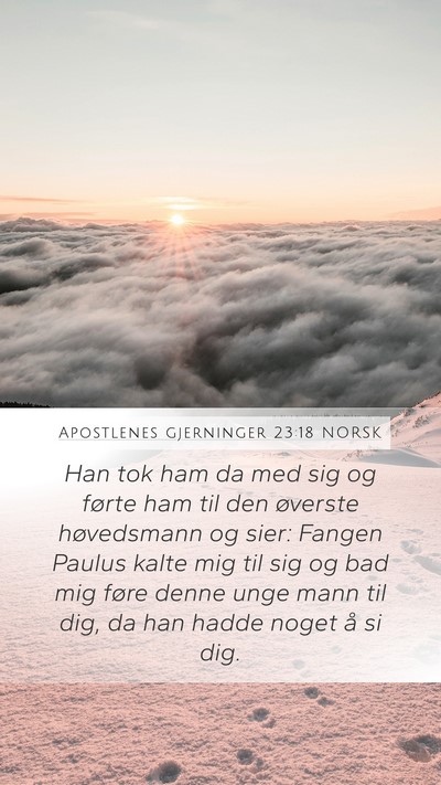 Apostlenes gjerninger 23:18 NORSK Bible Verse Image