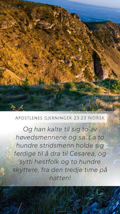 Apostlenes gjerninger 23:23 NORSK Bible Verse Image
