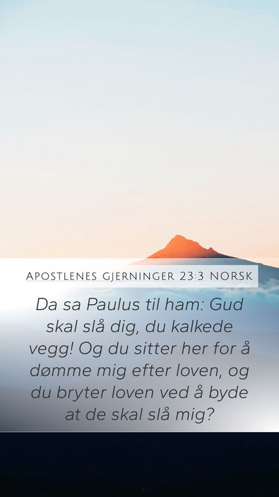 Apostlenes gjerninger 23:3 NORSK Bible Verse Image