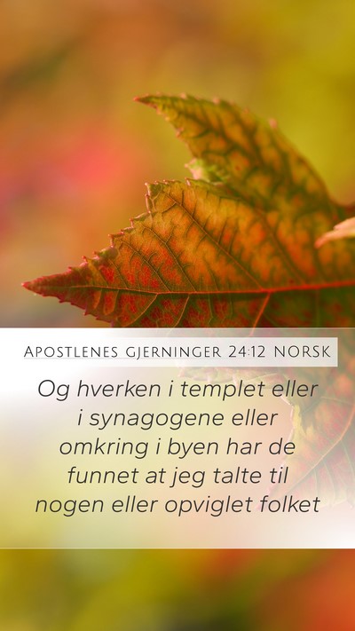 Apostlenes gjerninger 24:12 NORSK Bible Verse Image