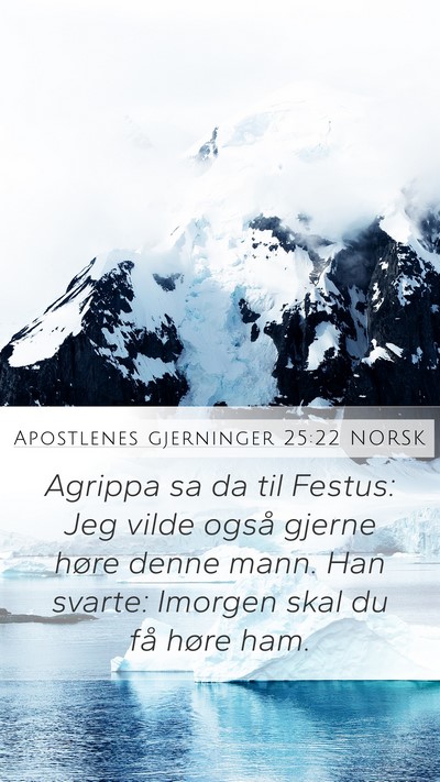 Apostlenes gjerninger 25:22 NORSK Bible Verse Image