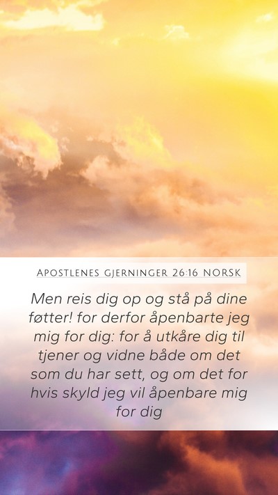 Apostlenes gjerninger 26:16 NORSK Bible Verse Image