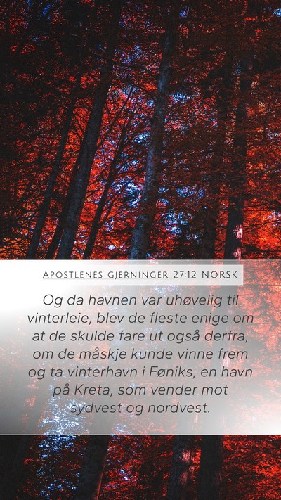 Apostlenes gjerninger 27:12 NORSK Bible Verse Image