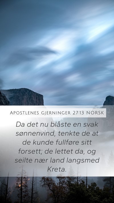Apostlenes gjerninger 27:13 NORSK Bible Verse Image
