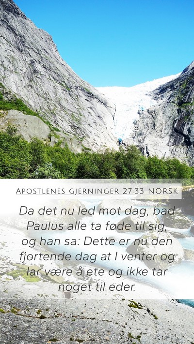 Apostlenes gjerninger 27:33 NORSK Bible Verse Image