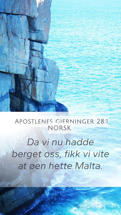 Apostlenes gjerninger 28:1 NORSK Bible Verse Image