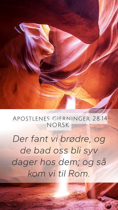 Apostlenes gjerninger 28:14 NORSK Bible Verse Image