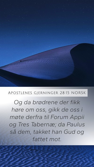 Apostlenes gjerninger 28:15 NORSK Bible Verse Image