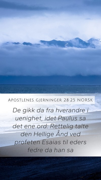Apostlenes gjerninger 28:25 NORSK Bible Verse Image