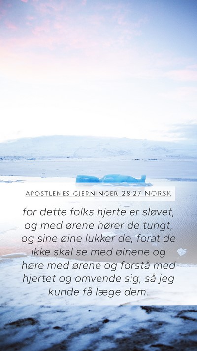 Apostlenes gjerninger 28:27 NORSK Bible Verse Image