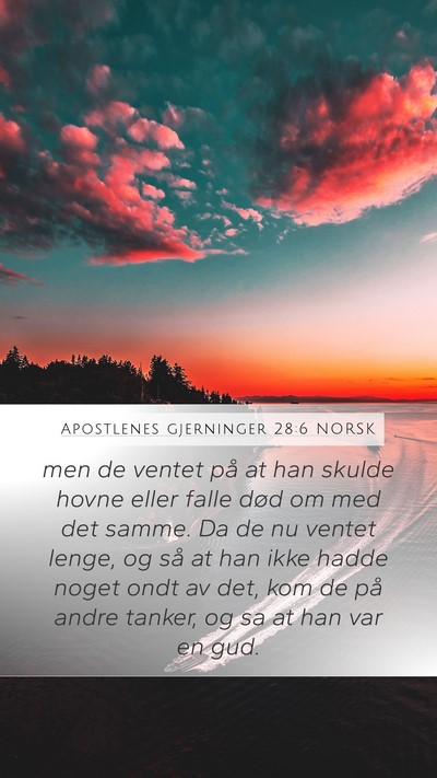 Apostlenes gjerninger 28:6 NORSK Bible Verse Image
