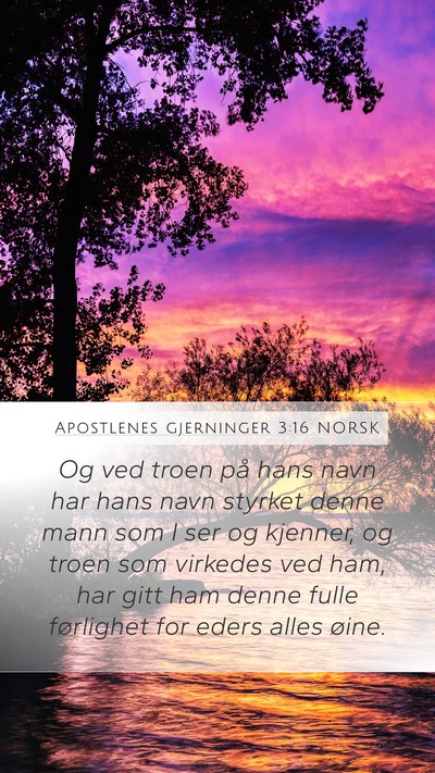 Apostlenes gjerninger 3:16 NORSK Bible Verse Image