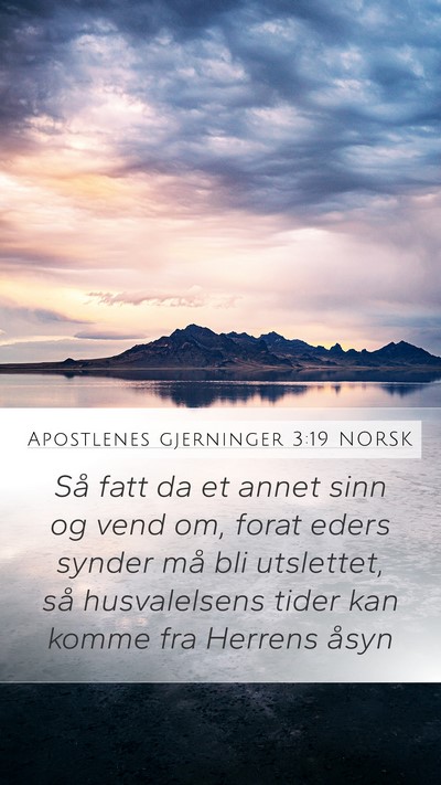 Apostlenes gjerninger 3:19 NORSK Bible Verse Image