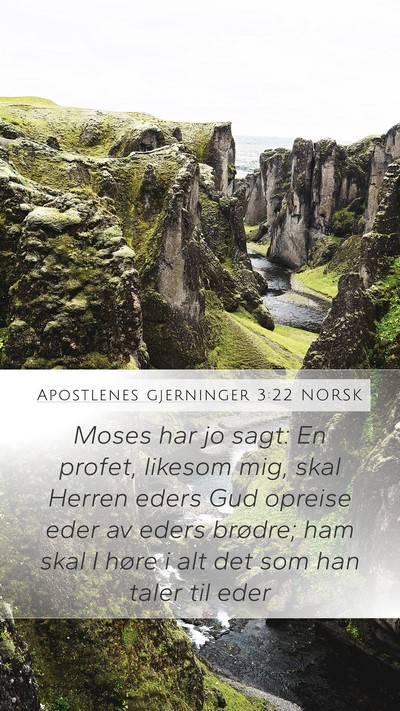 Apostlenes gjerninger 3:22 NORSK Bible Verse Image