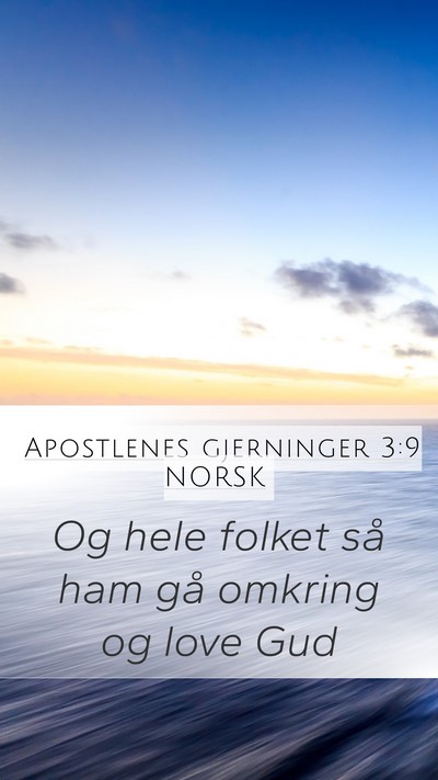 Apostlenes gjerninger 3:9 NORSK Bible Verse Image