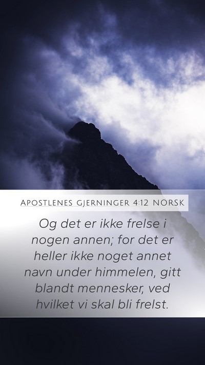 Apostlenes gjerninger 4:12 NORSK Bible Verse Image