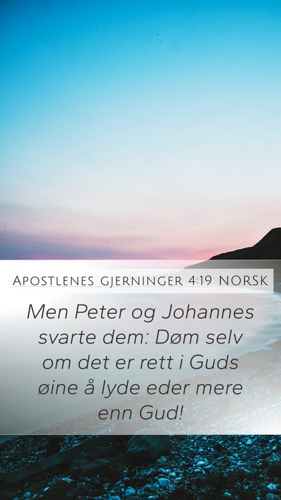 Apostlenes gjerninger 4:19 NORSK Bible Verse Image