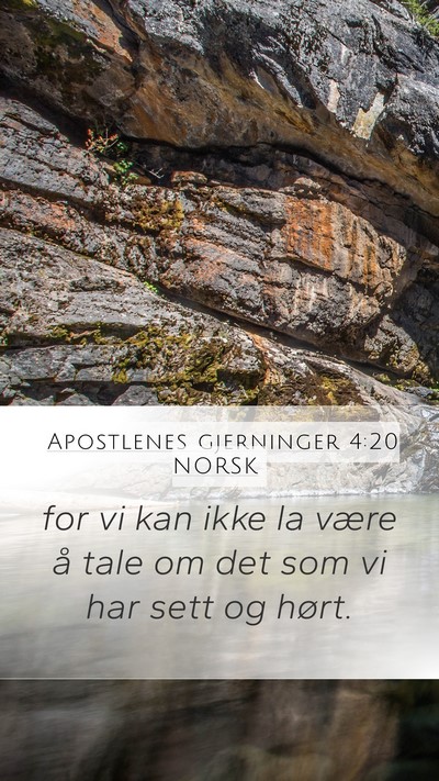 Apostlenes gjerninger 4:20 NORSK Bible Verse Image