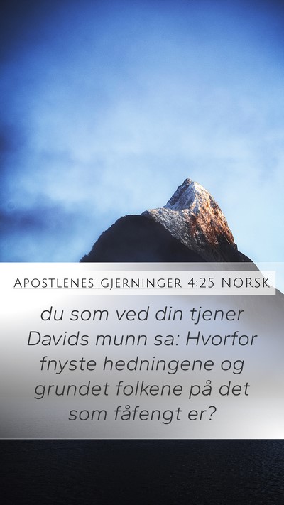 Apostlenes gjerninger 4:25 NORSK Bible Verse Image