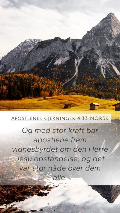 Apostlenes gjerninger 4:33 NORSK Bible Verse Image