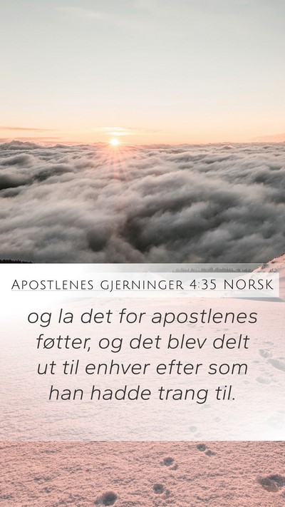 Apostlenes gjerninger 4:35 NORSK Bible Verse Image