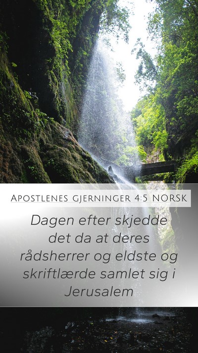 Apostlenes gjerninger 4:5 NORSK Bible Verse Image