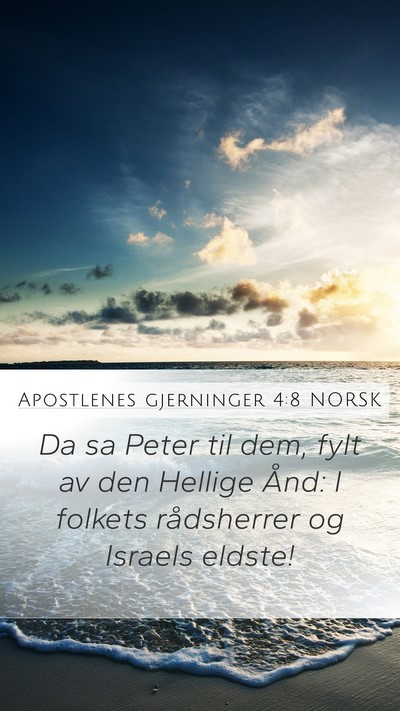 Apostlenes gjerninger 4:8 NORSK Bible Verse Image