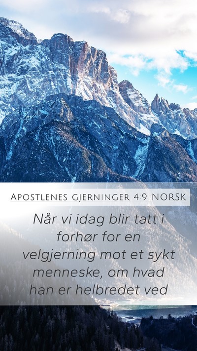 Apostlenes gjerninger 4:9 NORSK Bible Verse Image