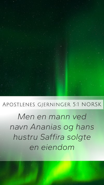 Apostlenes gjerninger 5:1 NORSK Bible Verse Image