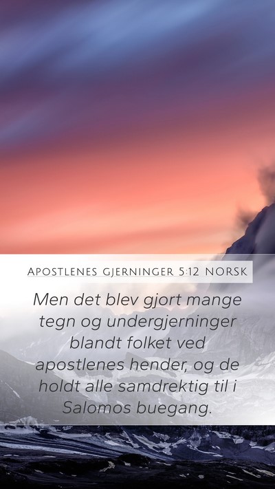 Apostlenes gjerninger 5:12 NORSK Bible Verse Image