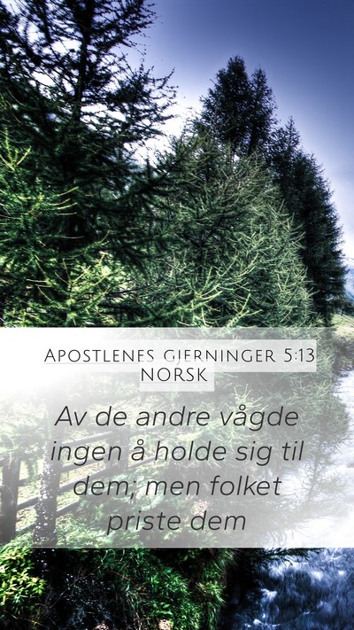 Apostlenes gjerninger 5:13 NORSK Bible Verse Image