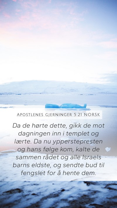 Apostlenes gjerninger 5:21 NORSK Bible Verse Image