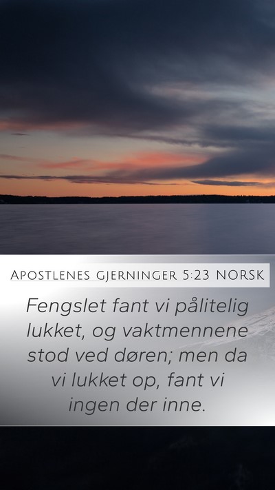 Apostlenes gjerninger 5:23 NORSK Bible Verse Image