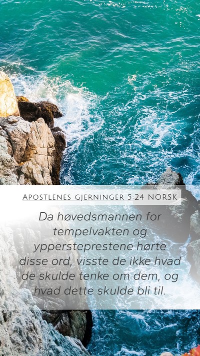Apostlenes gjerninger 5:24 NORSK Bible Verse Image
