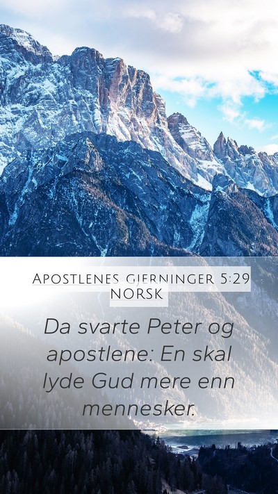 Apostlenes gjerninger 5:29 NORSK Bible Verse Image