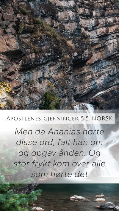 Apostlenes gjerninger 5:5 NORSK Bible Verse Image