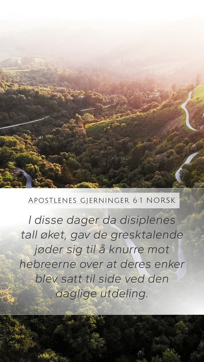 Apostlenes gjerninger 6:1 NORSK Bible Verse Image