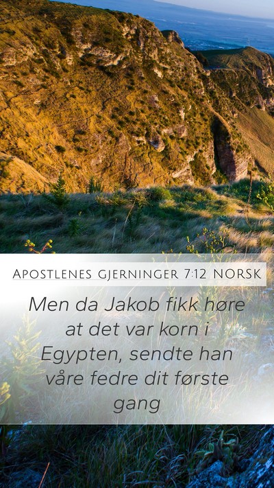 Apostlenes gjerninger 7:12 NORSK Bible Verse Image